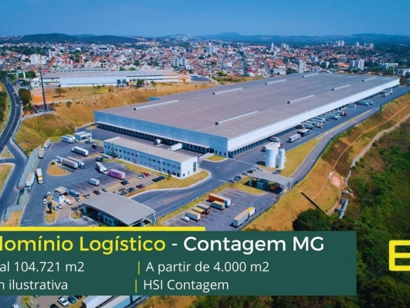Aluguel de Galpão em Contagem - CBSK Contagem. Aluguel de galpões logísticos em Contagem com docas, altura de 12 metros, piso industrial, vaga