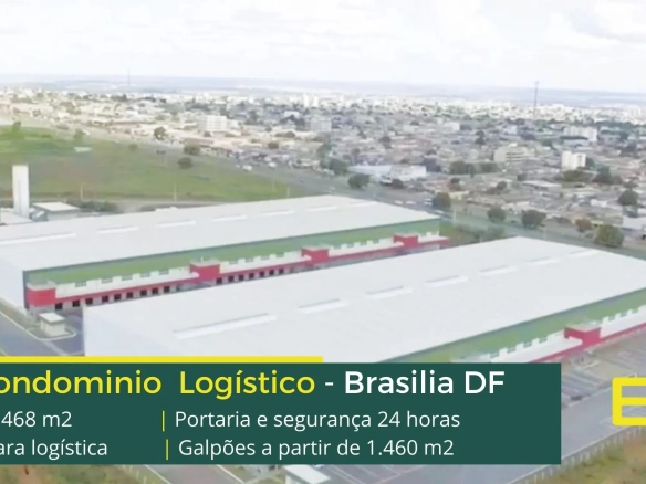Galpão Logístico em Brasília - DF Business Park. Aluguel de Galpões em Brasília com docas, portaria, segurança 24 horas, pátio asfaltado