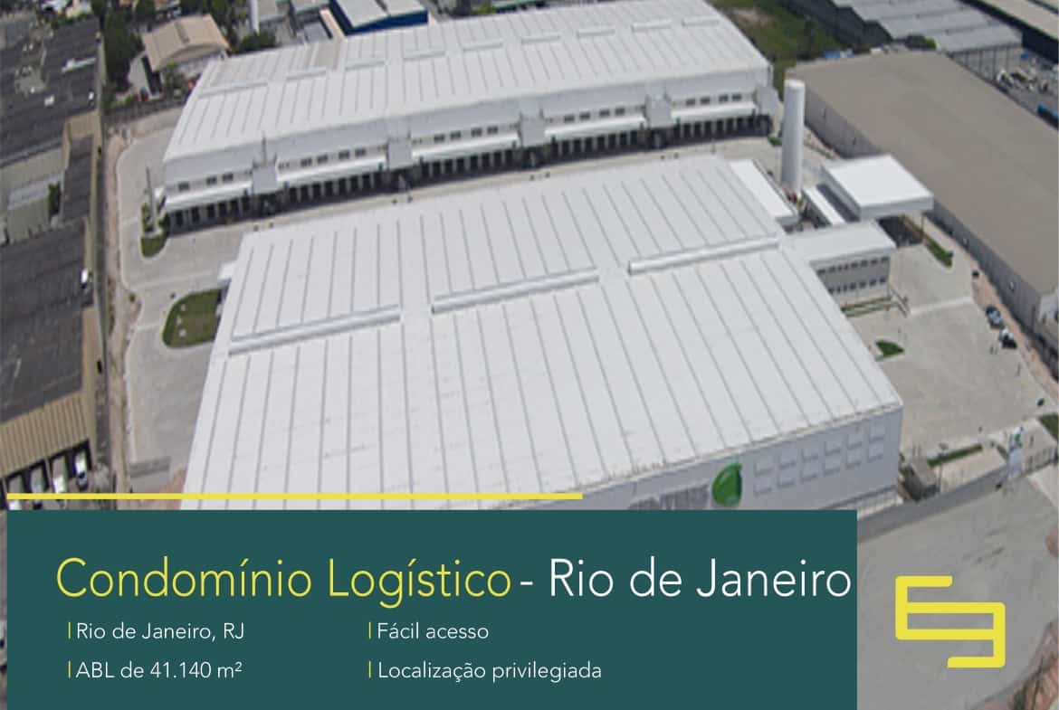 Aluguel de Galpão na Pavuna RJ - Centers Pavuna. Modulação a partir de 2.100m². Portaria e Segurança 24 Horas. Estacionamento para carretas.