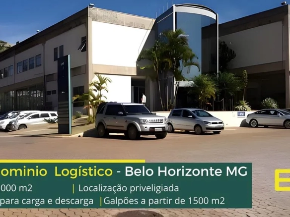Aluguel de Galpão Logístico em BH - Condomínio Portal Sul. Ideal para distribuição zona sul de BH, conta com docas, portaria e segurança