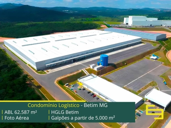 Aluguel de galpão em Betim MG - Condomínio Logístico HGLG.  Docas, altura de 12 metros e além disso, sprinklers,  são um dos diferenciais!