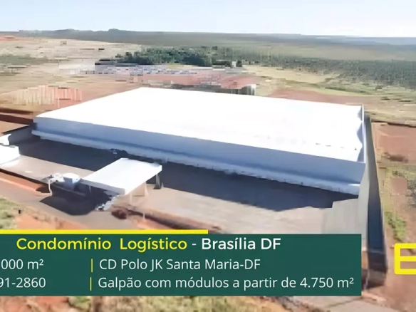 Galpão para locação Brasilia - CD Polo JK Santa Maria-DF. Aluguel de galpões em Santa Maria e Brasilia DF, com docas, segurança e portaria