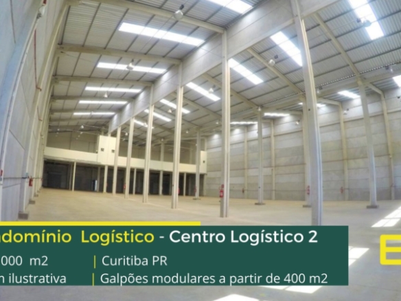 Galpão Industrial em Curitiba - Centro Logístico Curitiba II. Aluguel de galpões em Curitiba PR com portaria e segurança, docas, pátio