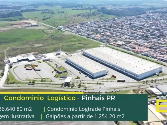 Armazém Logístico Pinhais PR - Log Trade Centro Logístico. Galpões/Armazéns/Centros de Distribuição/ Pavilhões para alugar em Pinhais.