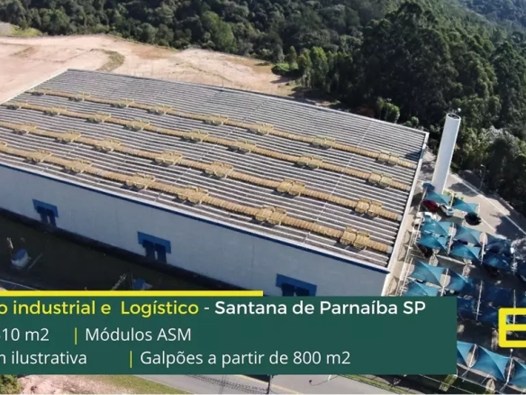 Galpões em Santana de Parnaíba SP - Módulos ASM. Condomínio de Galpões com Portaria e Segurança 24 horas, Altura de 11 Metros e Docas.