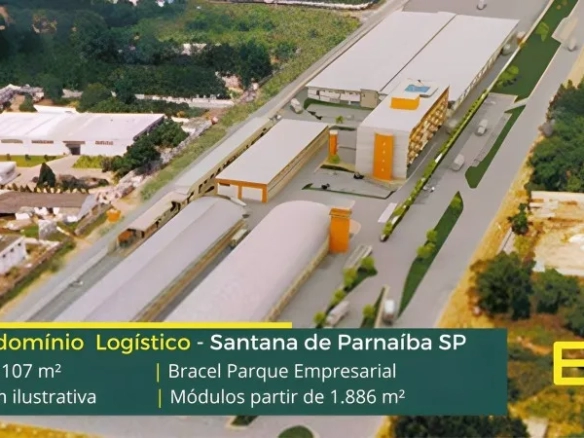 Galpão em Santana de Parnaíba SP - Bracel Park Empresarial. Aluguel de galpões com portaria , segurança 24 hs, módulos a partir de 1800 m2.
