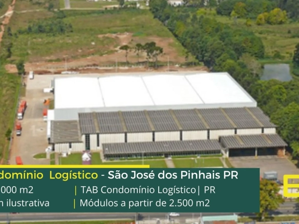 Aluguel de Galpões em São José dos Pinhais PR - TAB Condomínio. Galpões com docas, amplo pátio e com portaria e segurança 24 horas