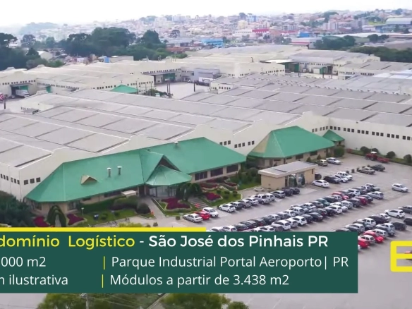 Galpão Para Locação São José dos Pinhais - Portal do Aeroporto. Galpões com pé-direito de 8,2 metros. docas, piso industrial, segurança 24 hs