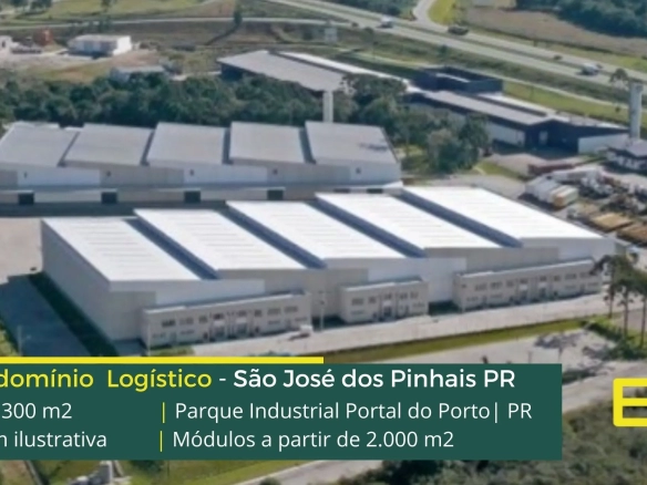 Galpão Locação São José dos Pinhais - Paraná Trade Park. Galpões com pé direito entre 10 e 14 metros. Piso Industrial para 6 ton/m².