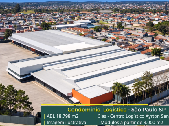 Locação de galpão em São Paulo - CLAS Centro Logístico Ayrton Senna. Galpões/Armazéns/Barracões para alugar com área de 18.000 m² em SP.