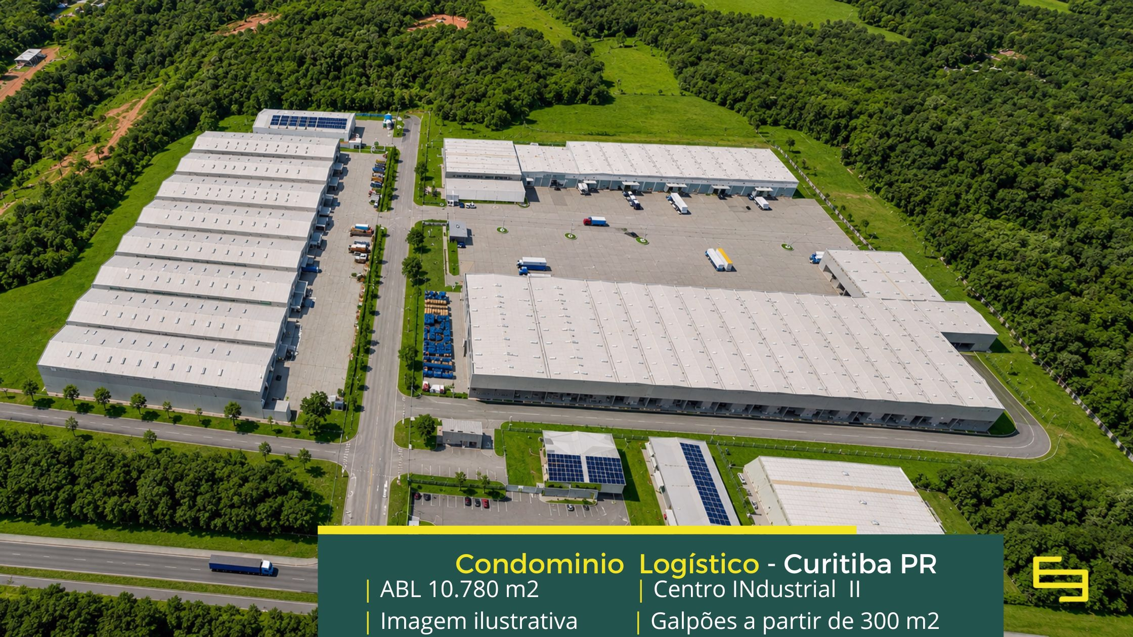 Aluguel de galpões em Curitiba (3) Galpão Industrial em Curitiba - Centro Logístico Curitiba II. Aluguel de galpões em Curitiba PR com portaria e segurança, docas, pátio