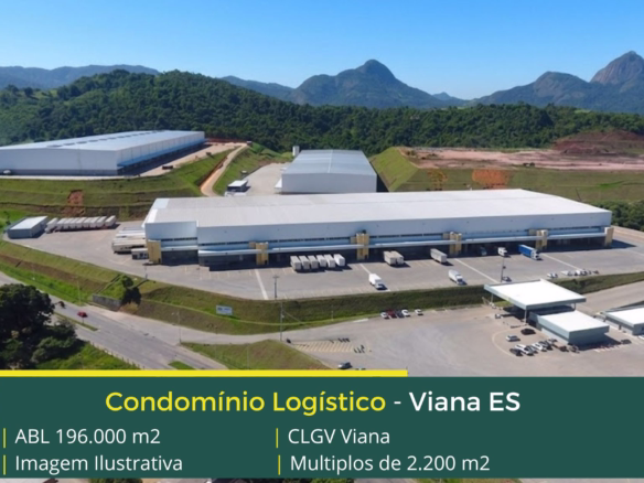Aluguel de Galpão em Viana ES - CLGV Viana. Galpões a partir de 2.000 m2 com docas. Condomínio com portaria e segurança 24 horas, CFTV