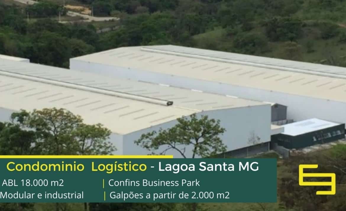Aluguel de Galpões em Confins MG. Empreendimento com 16.000 m2 de ABL. Docas, Altura de 12 Metros, Amplo Pátio. Próximo ao Aeroporto.