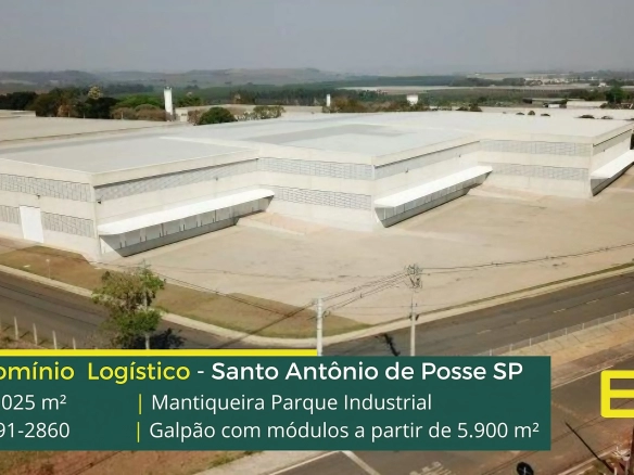 Galpão em Santo Antônio de Posse - Mantiqueira Parque Industrial. Galpões para locação com docas e além disso, portaria e segurança 24hs.