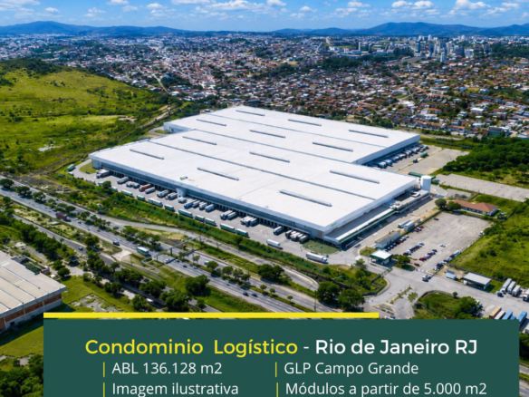 Galpão no Rio de Janeiro - GLP Campo Grande. Aluguel de galpões no Rio de janeiro docas, altura de 12 metros. Portaria e segurança 24 horas