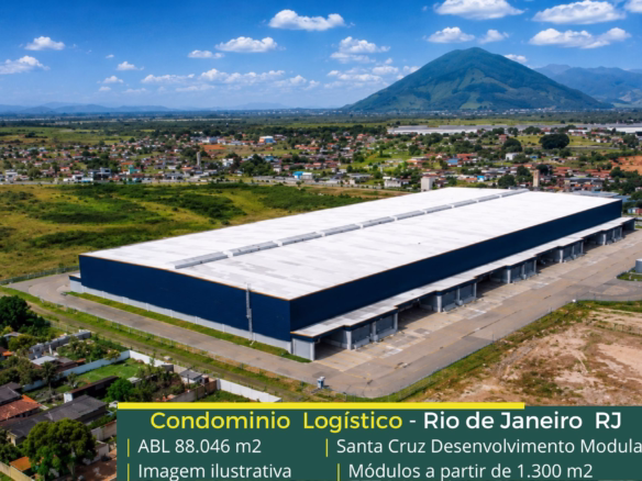 Galpões Para Locação Rio de janeiro - Santa Cruz Desenvolvimento. Galpões modulares, docas elevadas com niveladoras. Segurança e portaria