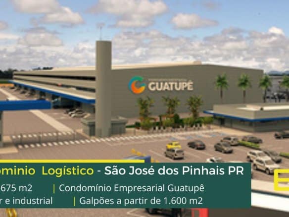 Galpões em São José dos Pinhais PR - Condomínio Empresarial Guatupê. Galpões com piso para até 8 ton/m2, altura livre de 12 metros,, docas