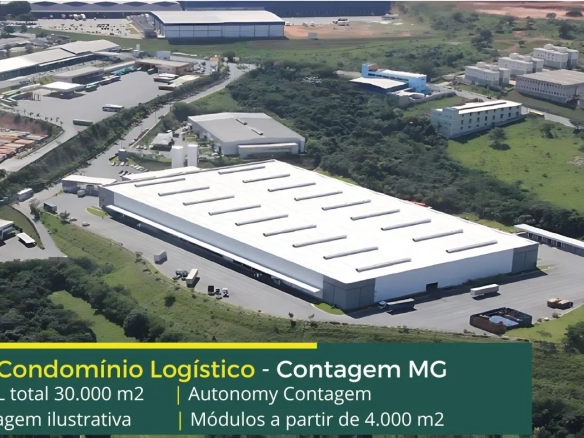 Galpões em Contagem para alugar - Condomínio Golgi Contagem, Aluguel de galpão em Contagem com docas, cross docking, pé direito elevado