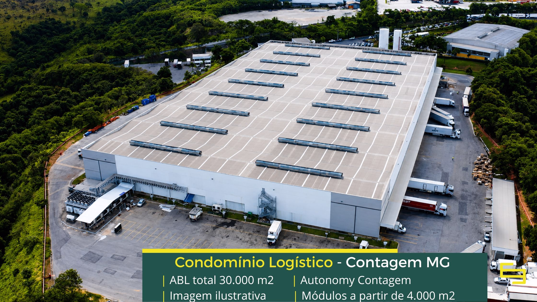 Galpão para alugar em Contagem MG (1) Galpões em Contagem para alugar - Condomínio Golgi Contagem, Aluguel de galpão em Contagem com docas, cross docking, pé direito elevado