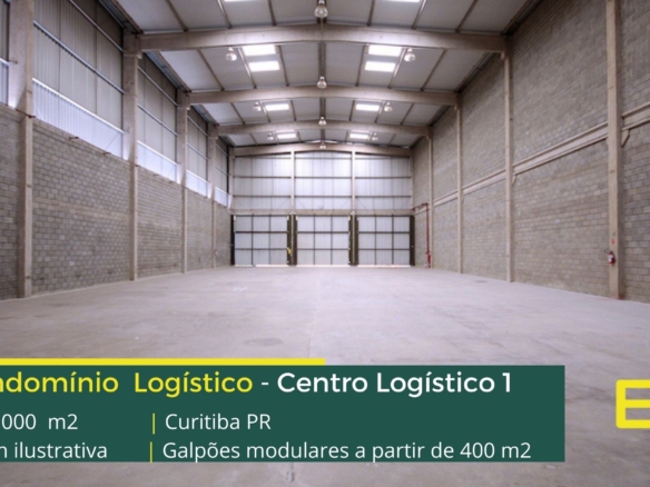 Armazéns em Curitiba PR - Centro logístico Curitiba I. Galpões para alugar em Curitiba PR em condomínio com portaria 24 horas, docas, pátio