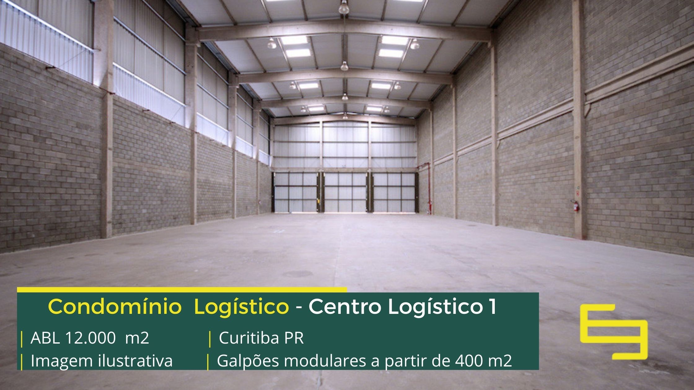 Armazéns em Curitiba PR - Centro logístico Curitiba I. Galpões para alugar em Curitiba PR em condomínio com portaria 24 horas, docas, pátio