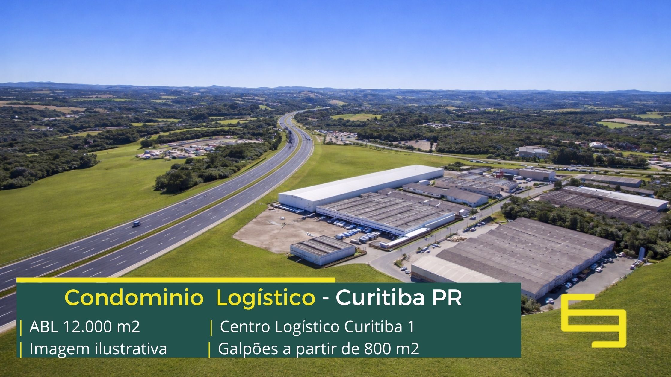 Armazéns em Curitiba PR - Centro logístico Curitiba I. Galpões para alugar em Curitiba PR em condomínio com portaria 24 horas, docas, pátio