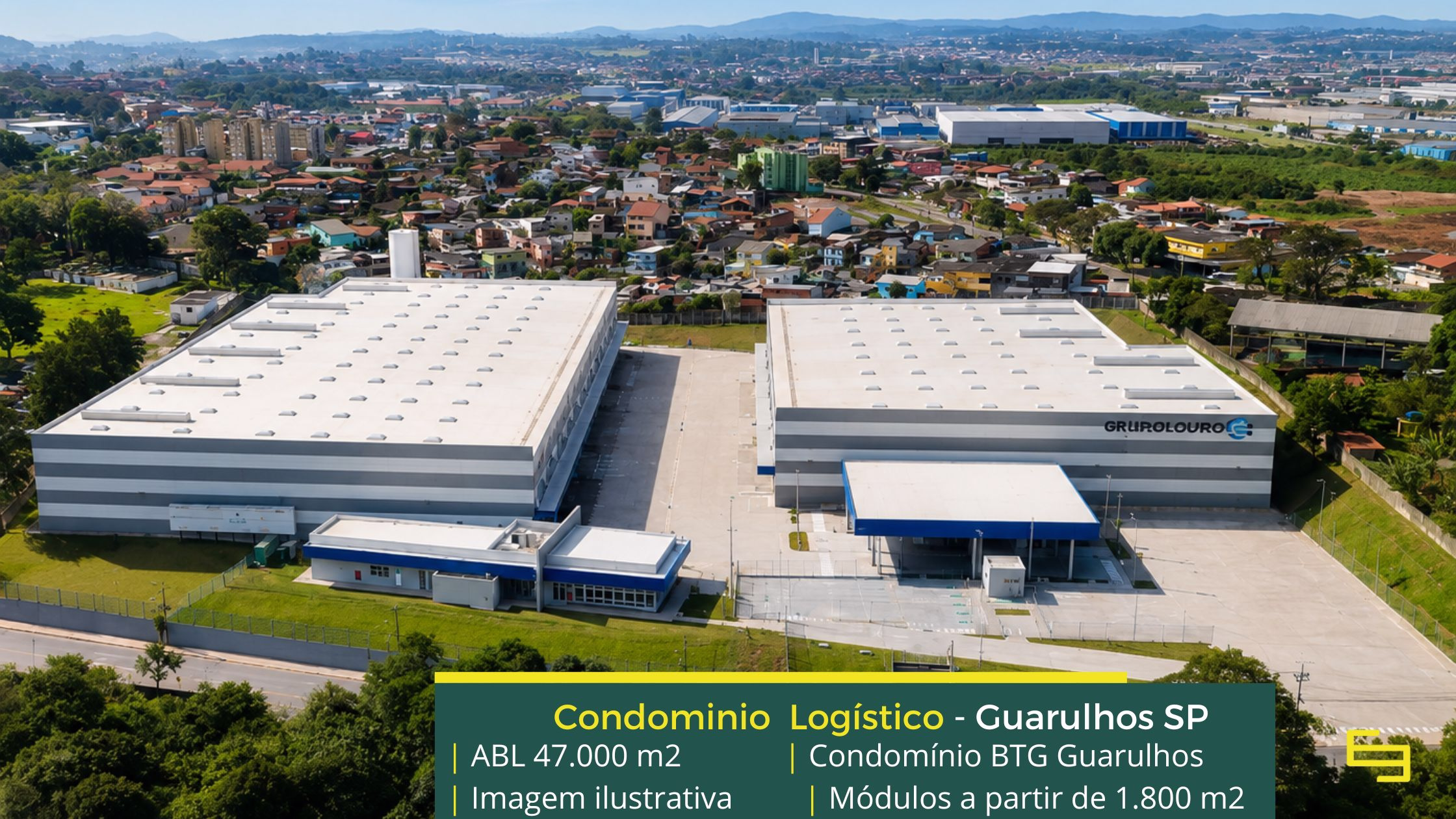Galpões para locação em Guarulhos - BTG LOG Guarulhos. Galpão logístico/Armazéns/centros de distribuição para alugar em Guarulhos SP com docas