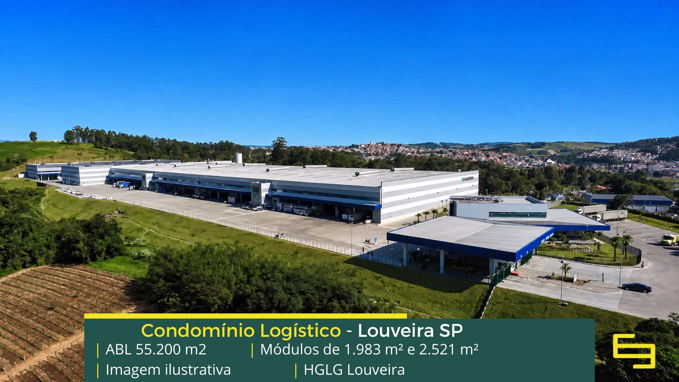 Galpão para alugar em Louveira SP (1) Galpões em Louveira SP - HGLG Louveira. Aluguel de galpão em condomínio logístico, com docas, altura de 12 metros, portaria e segurança 24 hs
