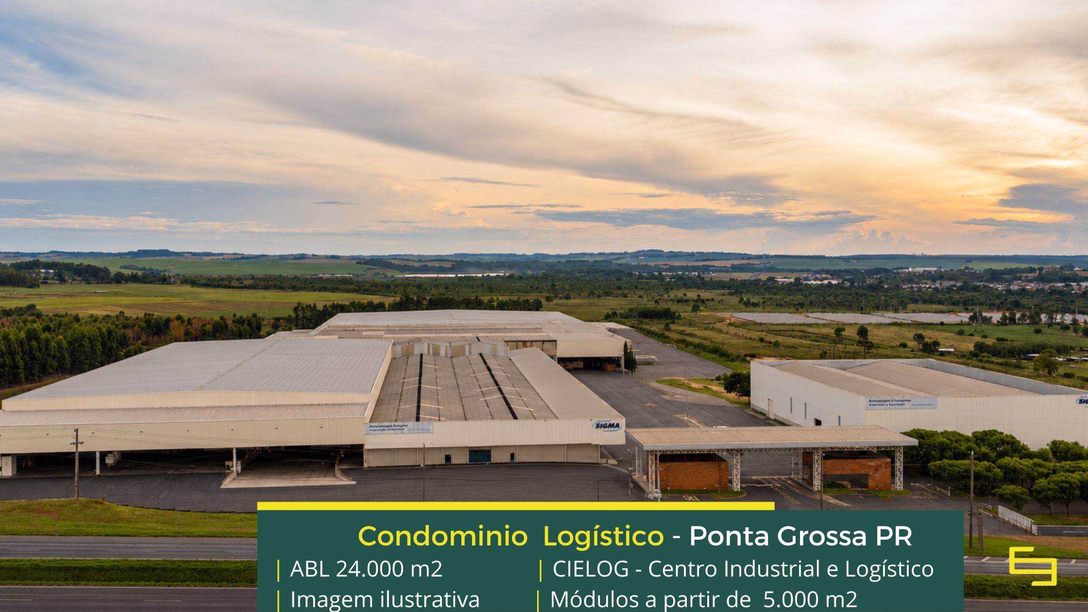 Galpão para alugar em Ponta Grossa PR (3) Galpões em Ponta Grossa PR - Cielog. Aluguel de galpão em Ponta Grossa PR, com docas, altura de 12 metros, pátio, portaria e segurança 24 hs