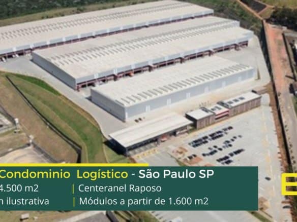 Galpões Para Alugar São Paulo - Centeranel Raposo. Aluguel de Galpão em São Paulo a partir de 1.723,95 m². 03 docas por módulo. Portaria