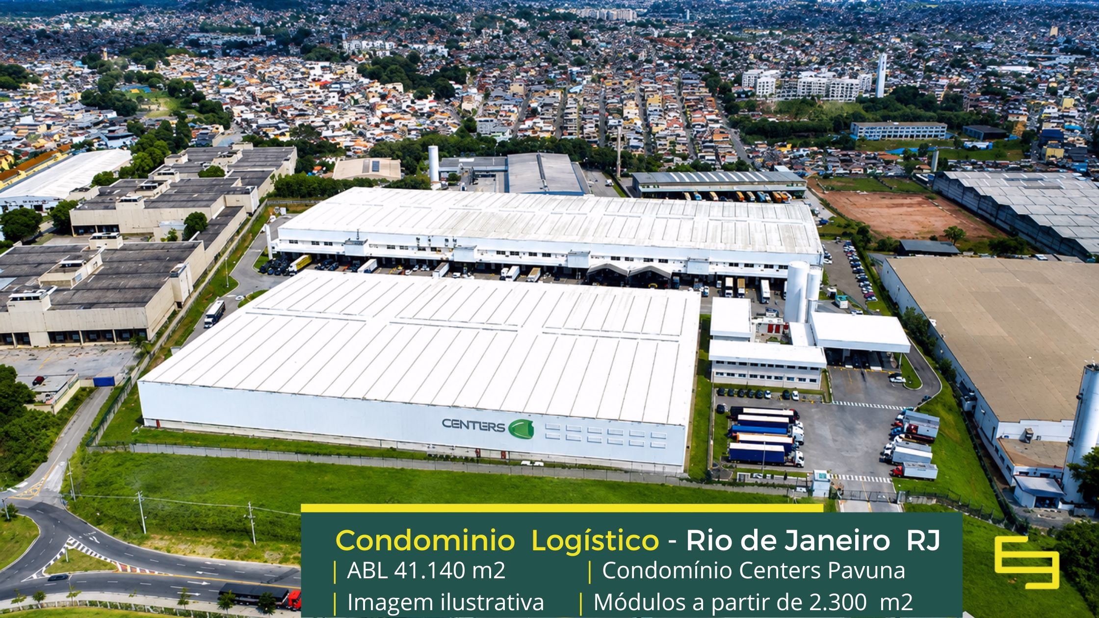 Galpão para alugar no Rio de Janeiro RJ (1) Aluguel de Galpão na Pavuna RJ - Centers Pavuna. Modulação a partir de 2.100m². Portaria e Segurança 24 Horas. Estacionamento para carretas.