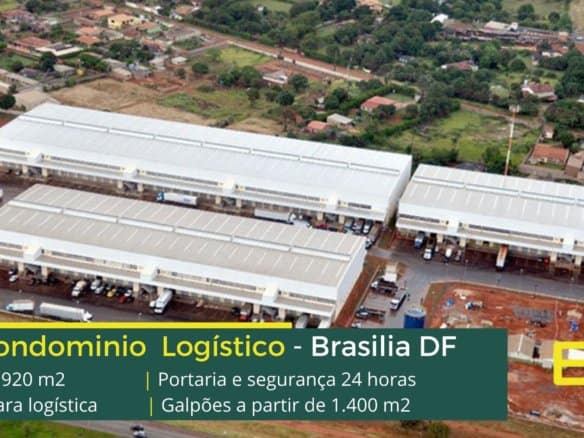 Galpões em Brasilia - Condomínio Sys Gama Business Park. Aluguel de galpões com docas com portaria e segurança, amplo pátio de manobras