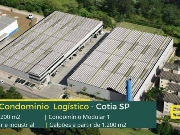 Galpão em Cotia SP - Condomínio Modular I. Galpões/armazéns/barracões para alugar em Cotia SP. Galpões logísticos para alugar em Cotia SP