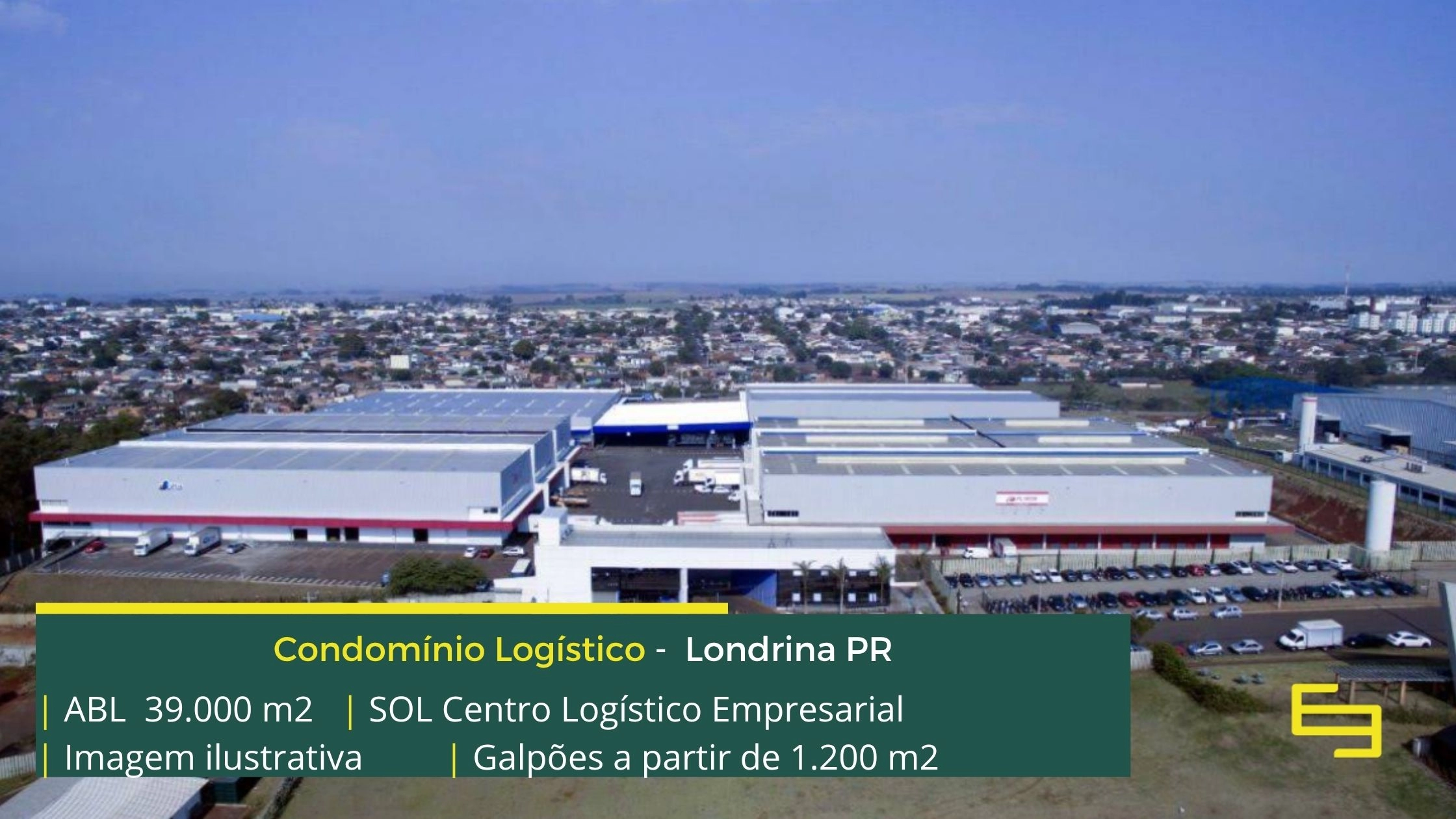 Galpões em Londrina - Sol Centro Logístico industrial. Aluguel de galpão em Londrina com docas, pátio de manobras e estacionamento