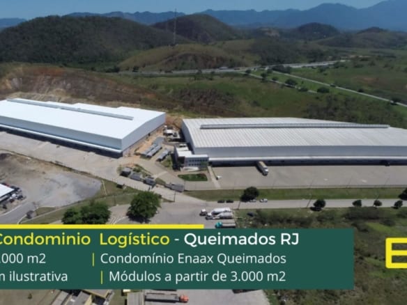 Galpão Logístico Queimados RJ - Enaax Queimados. Galpões / Centros de Distribuição para alugar em Queimados com docas. Portaria e segurança