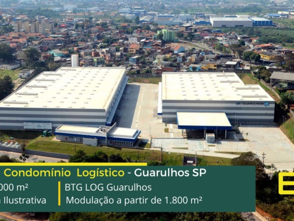 Galpões para locação em Guarulhos - BTG LOG Guarulhos. Galpão logístico/Armazéns/centros de distribuição para alugar em Guarulhos SP