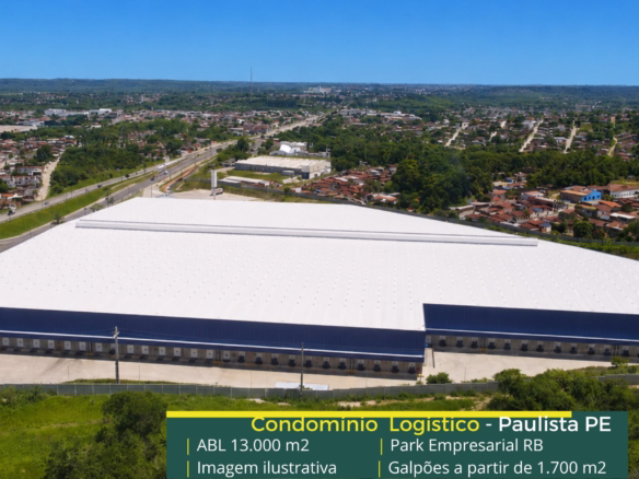Galpão Para Alugar em Paulista PE - Park Empresarial RB. Aluguel de galpões em Paulista com segurança e portaria, docas, amplo pátio