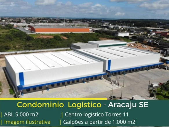 Condomínio de galpão em Maceió - Centro Logístico Torres 11. Aluguel de galpão com portaria 24 horas, docas, pátio de manobras asfaltado