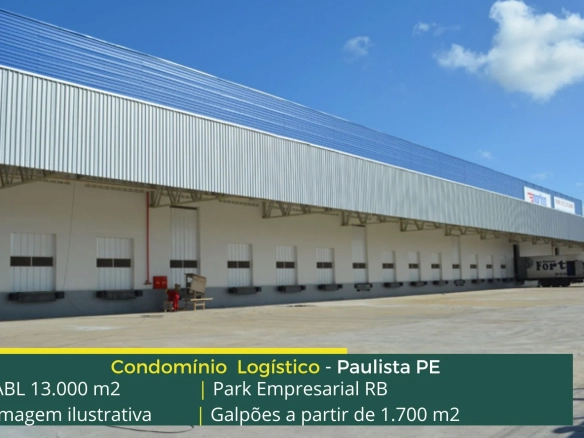 Galpão Para Alugar em Paulista PE - Park Empresarial RB. Aluguel de galpões em Paulista com segurança e portaria, docas, amplo pátio