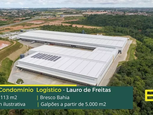 Galpão em condomínio em Salvador - Bresco Bahia. Galpões para aluguel em Salvador, em condomínio logístico, docas, portaria e segurança
