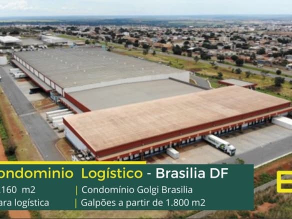 Aluguel de galpão em Brasília DF - Golgi Brasília, Aluguel de galpões em Brasília com portaria e segurança 24 horas. docas e piso industrial