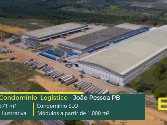 Locação de Galpão em João Pessoa – Condomínio ELO.  Docas. aluguel de galpões com altura de 8 a 15 metros, e além disso, piso industrial.