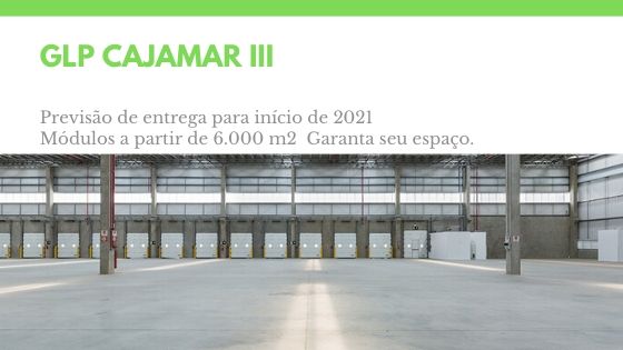 GLP Cajamar III. Condomínio Logístico, com módulos para alugar a partir de 6.000 m2, conta com portaria e segurança 24 horas, docas e pátio de manobras.