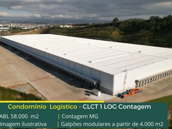 Aluguel de Galpão Logístico em Contagem MG - CLCT Contagem I. Galpão para alugar em Contagem MG com segurança, docas, altura de 12 metros