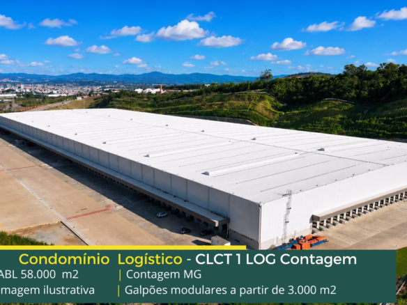 Aluguel de Galpão Logístico em Contagem MG - CLCT Contagem I. Galpão para alugar em Contagem MG com segurança, docas, altura de 12 metros