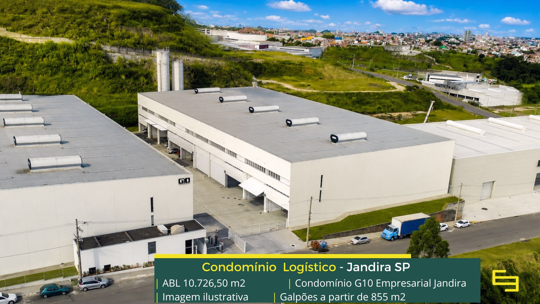 Galpões para alugar em Jandira - G10 Empresarial Jandira. Galpões/Barracões/Armazéns para alugar em Jandira SP. Galpão logístico e industrial