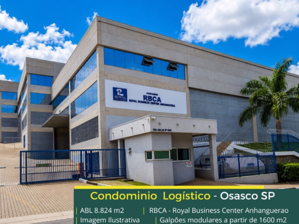 Galpão Industrial em Osasco SP - Royal Business Center Anhanguera. Portaria blindada com segurança 24 horas, monitoramento CFTV, docas