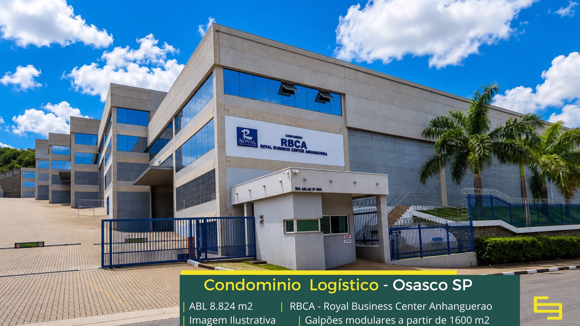Galpão para alugar em Osasco SP (1) Galpão Industrial em Osasco SP - Royal Business Center Anhanguera. Portaria blindada com segurança 24 horas, monitoramento CFTV, docas