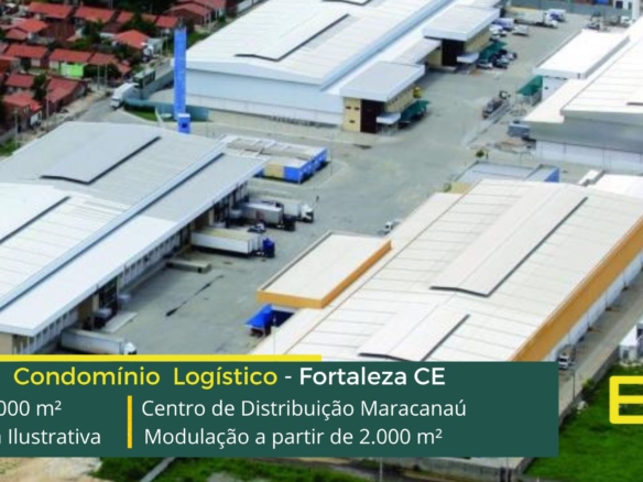 Galpões em Fortaleza para alugar - Centro de Distribuição Maracanaú CDM. Portaria e segurança 24 H. A partir de 2.000 m² com docas.