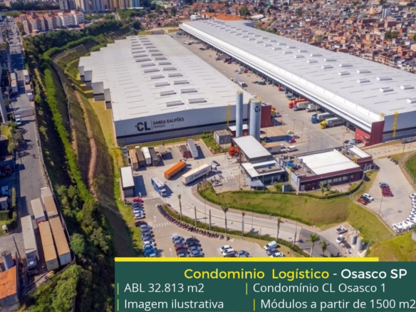 Aluguel de Galpões em Osasco - CL Osasco. Aluguel de galpão em Osasco em condomínio com segurança 24 horas, docas, altura de 12 metros